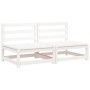 Garden sofas without armrests 2 units white wood 70x70x67 cm by , Modular outdoor sofas - Ref: Foro24-837922, Price: 102,45 €...