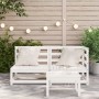 2-seater garden sofa in solid white pine wood by , Modular outdoor sofas - Ref: Foro24-837943, Price: 135,99 €, Discount: %