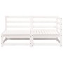 2-seater garden sofa in solid white pine wood by , Modular outdoor sofas - Ref: Foro24-837943, Price: 135,99 €, Discount: %