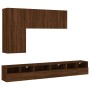 Wall TV cabinets 5 pcs oak brown engineered wood by , TV Furniture - Ref: Foro24-3216564, Price: 217,07 €, Discount: %