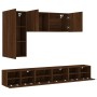 Muebles de TV de pared 5 pzas madera de ingeniería marrón roble de , Muebles TV - Ref: Foro24-3216564, Precio: 220,51 €, Desc...