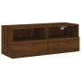 Wall TV cabinets 5 pcs oak brown engineered wood by , TV Furniture - Ref: Foro24-3216564, Price: 217,07 €, Discount: %