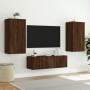 Wall TV cabinets with LED lights 3 pieces oak brown by , TV Furniture - Ref: Foro24-3216880, Price: 170,99 €, Discount: %