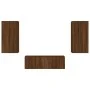 Wall TV cabinets with LED lights 3 pieces oak brown by , TV Furniture - Ref: Foro24-3216880, Price: 170,99 €, Discount: %