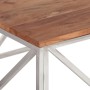 Silver stainless steel and solid acacia wood coffee table by , Coffee table - Ref: Foro24-349983, Price: 198,28 €, Discount: %