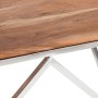 Silver stainless steel and solid acacia wood coffee table by , Coffee table - Ref: Foro24-349983, Price: 198,28 €, Discount: %