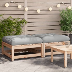 Garden stools with cushions 2 pcs solid pine wood by , Modular outdoor sofas - Ref: Foro24-838102, Price: 106,99 €, Discount: %