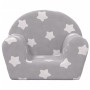 Sofá para niños felpa suave gris claro con estrellas de , Mobiliario para bebés y niños pequeños - Ref: Foro24-356980, Precio...