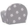 Sofá para niños felpa suave gris claro con estrellas de , Mobiliario para bebés y niños pequeños - Ref: Foro24-356980, Precio...