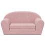 Pink soft plush 2-seater children's sofa bed by , Baby and Toddler Furniture - Ref: Foro24-357003, Price: 68,27 €, Discount: %