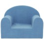 Blaues weiches Plüsch-Kindersofa von , Baby- und Kleinkindmöbel - Ref: Foro24-357008, Preis: 38,18 €, Rabatt: %