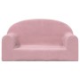 Rosafarbenes 2-Sitzer-Kindersofa aus weichem Plüsch von , Baby- und Kleinkindmöbel - Ref: Foro24-357015, Preis: 47,69 €, Raba...