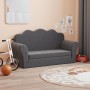 Sofá cama de niños 2 plazas felpa suave gris antracita de , Mobiliario para bebés y niños pequeños - Ref: Foro24-357060, Prec...