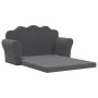 Sofá cama de niños 2 plazas felpa suave gris antracita de , Mobiliario para bebés y niños pequeños - Ref: Foro24-357060, Prec...