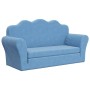 Blue soft plush 2-seater children's sofa bed by , Baby and Toddler Furniture - Ref: Foro24-357062, Price: 54,99 €, Discount: %