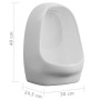 Wall-mounted urinal with white ceramic flush valve by vidaXL, Urinals - Ref: Foro24-143986, Price: 86,81 €, Discount: %