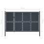 Puerta de jardín de acero gris antracita 350x200 cm de vidaXL, Puertas de jardín - Ref: Foro24-144540, Precio: 739,92 €, Desc...