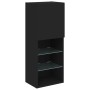 Muebles de TV de pared con LED 5 pzas madera ingeniería negro de , Muebles TV - Ref: Foro24-3216676, Precio: 211,07 €, Descue...