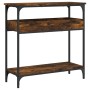 Mesa consola estante madera ingeniería roble humo 75x29x75 cm de , Mesas auxiliares - Ref: Foro24-837714, Precio: 45,30 €, De...