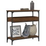 Console table shelf engineered wood brown oak 75x29x75 cm by , Side tables - Ref: Foro24-837716, Price: 45,42 €, Discount: %