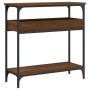 Console table shelf engineered wood brown oak 75x29x75 cm by , Side tables - Ref: Foro24-837716, Price: 45,42 €, Discount: %