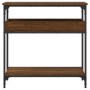 Console table shelf engineered wood brown oak 75x29x75 cm by , Side tables - Ref: Foro24-837716, Price: 45,42 €, Discount: %