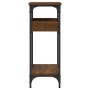 Console table shelf engineered wood brown oak 75x29x75 cm by , Side tables - Ref: Foro24-837716, Price: 45,42 €, Discount: %