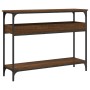 Mesa consola estante madera ingeniería marrón roble 100x29x75cm de , Mesas auxiliares - Ref: Foro24-837721, Precio: 56,86 €, ...