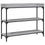 Console table with shelves gray Sonoma 100x30x80 cm by , Side tables - Ref: Foro24-837810, Price: 46,84 €, Discount: %