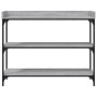 Console table with shelves gray Sonoma 100x30x80 cm by , Side tables - Ref: Foro24-837810, Price: 46,84 €, Discount: %