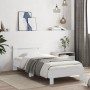 Cama con cabecero madera de ingeniería blanca 90x190 cm de , Camas y somieres - Ref: Foro24-838561, Precio: 83,70 €, Descuent...