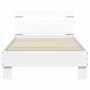 Cama con cabecero madera de ingeniería blanca 90x190 cm de , Camas y somieres - Ref: Foro24-838561, Precio: 83,70 €, Descuent...