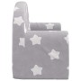 Sofá de niños de 2 plazas felpa suave gris claro con estrellas de , Mobiliario para bebés y niños pequeños - Ref: Foro24-3570...