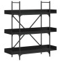 3-shelf black engineered wood bookcase 100x33x108.5 cm by , Bookcases and shelves - Ref: Foro24-837687, Price: 47,71 €, Disco...