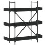 3-shelf black engineered wood bookcase 100x33x108.5 cm by , Bookcases and shelves - Ref: Foro24-837687, Price: 47,71 €, Disco...