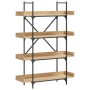 Bookcase with 4 shelves engineered oak wood 100x33x145.5 cm by , Bookcases and shelves - Ref: Foro24-837693, Price: 81,99 €, ...