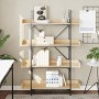 Bookcase with 4 shelves engineered oak wood 100x33x145.5 cm by , Bookcases and shelves - Ref: Foro24-837693, Price: 81,99 €, ...