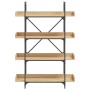 Bookcase with 4 shelves engineered oak wood 100x33x145.5 cm by , Bookcases and shelves - Ref: Foro24-837693, Price: 81,99 €, ...