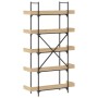 Bookcase with 5 shelves engineered oak wood 100x33x180.5 cm by , Bookcases and shelves - Ref: Foro24-837698, Price: 93,30 €, ...