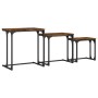 Stackable coffee tables 3 pieces engineered wood smoke oak by , Coffee table - Ref: Foro24-837819, Price: 40,50 €, Discount: %