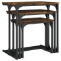 Stackable coffee tables 3 pieces engineered wood smoke oak by , Coffee table - Ref: Foro24-837819, Price: 40,99 €, Discount: %