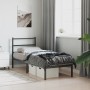 Bed frame with black metal headboard 80x200 cm by , Beds and slatted bases - Ref: Foro24-355356, Price: 63,74 €, Discount: %