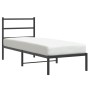 Bed frame with black metal headboard 80x200 cm by , Beds and slatted bases - Ref: Foro24-355356, Price: 63,74 €, Discount: %