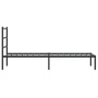 Bed frame with black metal headboard 80x200 cm by , Beds and slatted bases - Ref: Foro24-355356, Price: 63,74 €, Discount: %