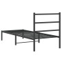 Bed frame with black metal headboard 80x200 cm by , Beds and slatted bases - Ref: Foro24-355356, Price: 63,74 €, Discount: %