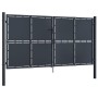 Anthracite gray steel garden gate 300x175 cm by vidaXL, garden gates - Ref: Foro24-144527, Price: 597,58 €, Discount: %