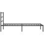 Bed frame with black metal headboard 107x203 cm by , Beds and slatted bases - Ref: Foro24-355361, Price: 63,83 €, Discount: %