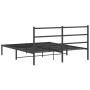 Bed frame with black metal headboard 160x200 cm by , Beds and slatted bases - Ref: Foro24-355368, Price: 91,32 €, Discount: %