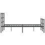 Bed frame with headboard and black metal footboard 120x190cm by , Beds and slatted bases - Ref: Foro24-355380, Price: 92,66 €...