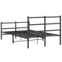 Bed frame with headboard and black metal footboard 120x190cm by , Beds and slatted bases - Ref: Foro24-355380, Price: 92,59 €...